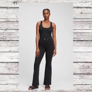 GAP FLARE HIGH RISE BLACK JEANS NWT